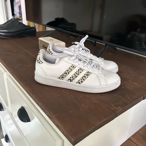 Adidas White Sneakers with Animal Print - Picture 2 of 6